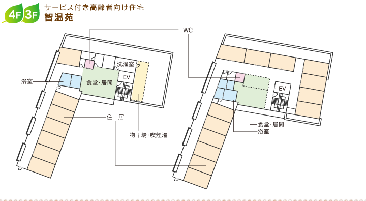 サービス付き高齢者向け住宅　智温苑　4・3F